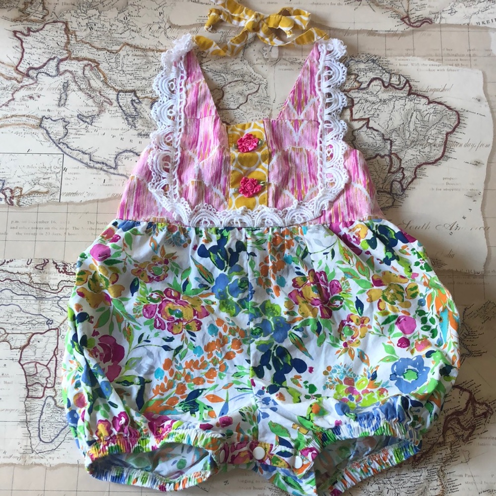 Haute Baby size 12 month romper halter bodysuit